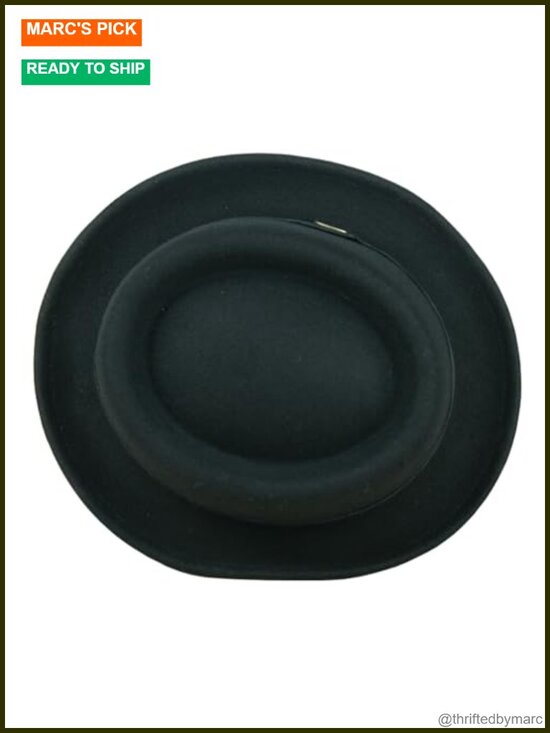 100% Wool Felt Fedora Hat Vintage Short Brim Trilby Pork Pie Hat Unisex main image 4